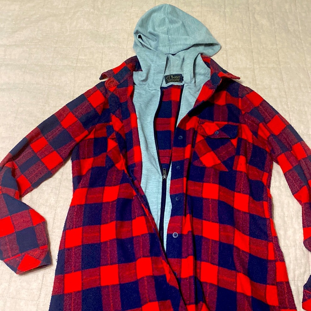 Oversized shirt jacket.